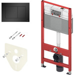 Инсталляция для подвесного унитаза TECEbase 2.0 9400414 (кнопка черная матовая) фото 