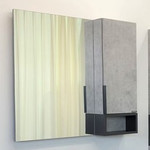 Тумба подвесная с раковиной Comforty Франкфурт 90 см (раковина 90E чёрная), бетон светлый фото 2