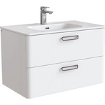 Тумба подвесная с раковиной Iddis Brick 80 см BRI80W0i95K, белый глянец фото 