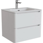 Тумба подвесная с раковиной Iddis Edifice 60 см EDI60W0i95K, белый глянец фото 