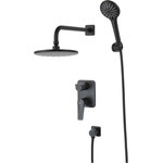 Душевая дверь Veconi Vianno 110 см VN34B-110-01-C7, чёрный/прозрачное фото 2