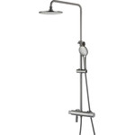 Душевая стойка с термостатом Lemark Bronx LM3772GM, графит фото 