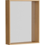 Тумба напольная с раковиной Aqwella Basic 65 см BAS0106DZ, дуб золотой/белый фото 2