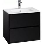 Тумба подвесная с раковиной Акватон Римини 60 см 1A226601RN950, черный фото 