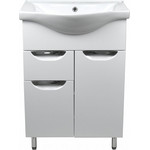 Тумба напольная с раковиной Стиль 60/1 см, белый фото 