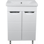 Тумба напольная с раковиной Стиль Соло 60 см (раковина monte 60) белый фото 