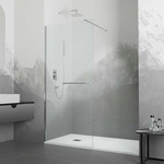 Душевая перегородка RGW WA-040 120x195 см 35104012-11 (стекло 8 мм) с кронштейном в комплекте, хром/прозрачное фото 