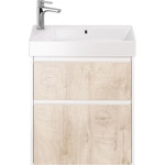 Пенал универсальный Dreja Slim 30 см 99.0504, дуб кантри/белый глянцевый фото 4