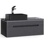 Пенал подвесной Jorno Shine 33 см Shi.04.125/P/A, антрацит фото 2