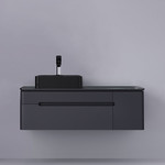 Тумба подвесная со столешницей Jorno Shine 120 см Shi.01.120/P/A, антрацит фото 