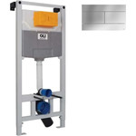 Инсталляция для унитаза Oli 120 100409mSL00 (кнопка смыва Slim, хром глянец) фото 