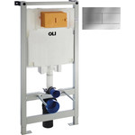 Инсталляция для унитаза Oli 80 300572mSl00 (кнопка смыва Slim, хром глянец) фото 