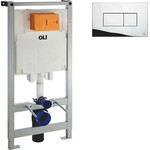 Инсталляция для унитаза Oli 80 300573pKA00 (кнопка смыва Karisma, хром глянец) фото 