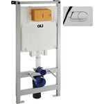 Инсталляция для унитаза Oli 80 300573pSA00 (кнопка смыва Salina, хром глянец) фото 