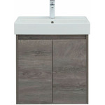 Тумба подвесная с раковиной Aquanet Nova Lite 60 см 298848 (2 дверцы) дуб рошелье, Цвет фасада: дуб рошелье фото 