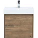 Тумба подвесная с раковиной Aquanet Nova Lite 60 см 249511 (1 ящик) дуб рустикальный, Цвет фасада: тёмное дерево фото 