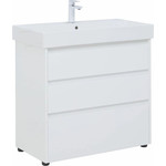 Тумба напольная с раковиной Aquanet Nova Lite 85 см 302475 (3 ящика) белый, Цвет фасада: белый фото 