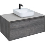 Тумба подвесная со столешницей Aquanet Nova Lite 100 см 242579 (1 ящик) дуб рошелье, Цвет фасада: дуб рошелье фото 