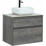 Тумба подвесная со столешницей Aquanet Nova Lite 60 см 242577 (2 ящика) дуб рошелье, Цвет фасада: дуб рошелье фото 