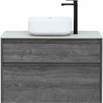 Тумба подвесная со столешницей Aquanet Nova Lite 90 см 242267 (2 ящика) дуб рошелье, Цвет фасада: дуб рошелье фото 