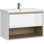 Пенал подвесной Cersanit Louna 35 см SL-LOU/Wh, универсальный фото 2