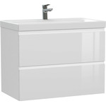 Тумба подвесная с раковиной Cersanit Moduo 80 см 64141, белый фото 