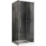 Душевое ограждение Abber Schwarzer Diamant 100х100 см AG02100H, хром/прозрачное фото 