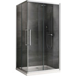 Душевое ограждение Abber Schwarzer Diamant 120х90 см AG02129H, хром/прозрачное фото 