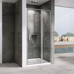 Душевая дверь Abber Sonnenstrand 100 см AG04100S, хром/прозрачное фото 