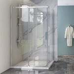 Душевое ограждение Veconi Rovigo 160x100 см RV071-160100PR-01-19C4, хром/прозрачное фото 