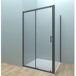 Душевое ограждение Veconi Rovigo 130x100 см RV072B-130100-01-C4, чёрный/прозрачное фото 