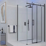 Душевое ограждение Veconi Rovigo 120x90 см RV074B-12090-01-C4 (стекло 8 мм) чёрный/прозрачное фото 