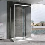 Душевое ограждение Abber Schwarzer Diamant 110х70 см AG30110H-S70-S70, хром/прозрачное фото 