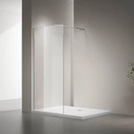 Душевая перегородка Veconi Korato 120 см KR72-120-01-C7 (стекло 8 мм) с кронштейном в комплекте, хром/прозрачное фото 