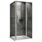 Душевое ограждение Abber Sonnenstrand 100х80 см AG04100S-S80, хром/прозрачное фото 