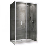 Душевое ограждение Abber Sonnenstrand 110х70 см AG07110-S70, хром/прозрачное фото 