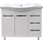 Зеркало-шкаф Стиль 80 см L, белый фото 2