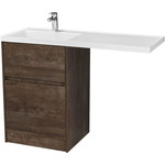 Тумба напольная с раковиной-столешницей Акватон Лондри 120 см 1A2669K1LHDY0 (раковина слева) дуб кантри фото 