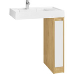 Тумба напольная с раковиной-столешницей Акватон Лондри 80 см 1A2671K2LH0C0, дуб сантана/белый фото 