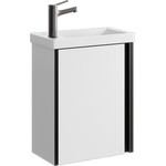 Тумба подвесная с раковиной Aqwella Urban 45 см URB0145W, белый глянцевый, Цвет фасада: белый фото 