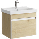 Тумба подвесная с раковиной Aqwella Urban 60 см URB0106DD, дуб давос, Цвет фасада: светлое дерево фото 