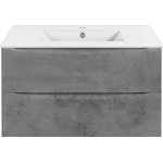 Тумба подвесная с раковиной Vincea Mia 90 см VMC-2MC900BT, бетон фото 