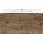 Тумба подвесная с раковиной Vincea Mia 100 см VMC-2MC100VO, дуб винтаж фото 