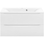 Тумба подвесная с раковиной Vincea Mia 90 см VMC-2MA900GW (раковина белая VCB-3M900W), белый глянец фото 