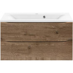 Тумба подвесная с раковиной Vincea Mia 90 см VMC-2MA900VO (раковина белая VCB-3M900W), дуб винтаж фото 