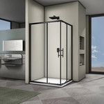 Душевое ограждение Veconi Rovigo 100x80 см RV30B-10080-01-C3, чёрный/прозрачное фото 