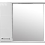 Зеркало-шкаф Стиль Дина 75 см L, белый фото 