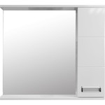 Зеркало-шкаф Стиль Дина 75 см R, белый фото 