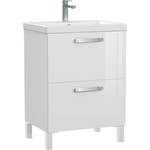 Тумба подвесная/напольная с раковиной Cersanit Melar 60 см 64128, белый фото 