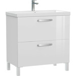 Тумба подвесная/напольная с раковиной Cersanit Melar 80 см 64130, 2 ящика, белый фото 